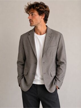 Alfani Textured Sport Coat Blazer Brown Taupe Classic Jacket